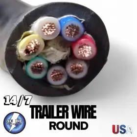 Trc1407-p-0 Acdc Wire And Supply 2000 Feet 14 Gauge 7 Way Conductor Rv Trailer Copper Cable Camper 14/7