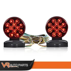 Allgood1125321 Allgoodauto 12v Tow Trailer Lights Brake Tail Signal Led Lamp Fit For Magnetic Towing Light