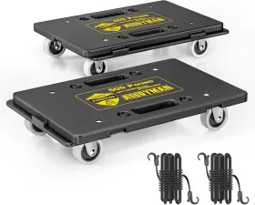 16in-11in Alloyman Byq-dm-01 Furniture Dolly Movers With Wheels 500 Lbs Black