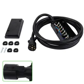 Asf160ed731r92 As-speedfather Rv Trailer Cord Heavy Duty 7 Way Plug Inline Junction Box Waterproof 12ft