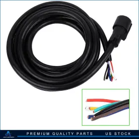Aup16075301cp Asucarparts 12 Ft 7 Way Trailer Cord Wire Harness Light Plug Connector Molded Rv Cable