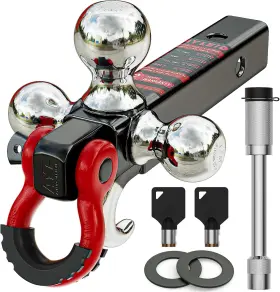 19-qwy9-0fuo-l Ayleid Trailer Hitch Tri-ball Mount With B-with Shackle Lock