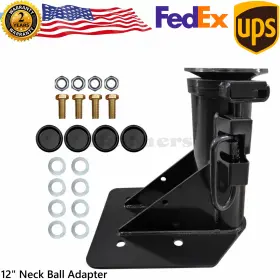 1200f Ballmers New 12 Inch Fifth 5th Wheel Rv To Goose Neck Ball Adapter With 7 3/4 Forward Offset