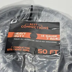 Tr-14-7-50 Best Connections Inc 7 Way Trailer Wire 50 Feet Heavy Duty 14 Gauge