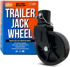 Better Boat 850056643085 Trailer Jack Wheel Replacement 1200 Lb 5.5 Inch 1200lb Capacity Black