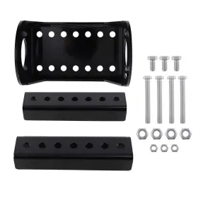 37ijec Bfo Heavy Duty Trailer Jack Mounting Plate For A-frame 3-bolt Pattern Black Steel