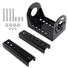 3uqryk Bfo Trailer Jack Support Bracket Kit For A-frame 3-bolt Pattern Steel Black
