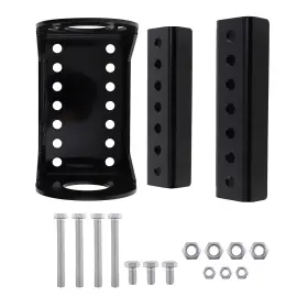 Qnv8gu Bfo Trailer Stabilizer Jack Mounting Bracket Steel 3-bolt Pattern Black Powder Coat