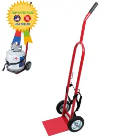 Bisupply 840145818081 Propane Cylinder Dolly - 40lb Tank Cart Hand Truck For Red
