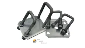 1000308 Bmp 2 Boat Trailer Leaf Soring Axle Square N14 U-bolts Kits