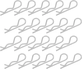 Jiawong20210918007 Bonsicoky 20pcs R Clips Hitch Pins Stainless Steel Retaining M2 X 50mm Silver