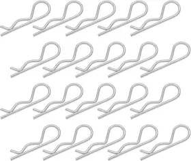 Jiawong20210918008 Bonsicoky 20pcs R Clips Hitch Pins Stainless Steel Retaining M3 X 60mm Silver