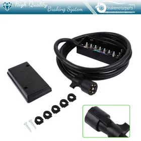 Bmp16073112it Brakemotorparts Rv 7 Way Plug Inline Pre-wired Trailer Cord Junction Box With 12 Foot Cable