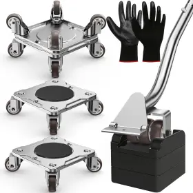 Wwbk-001n Brand Wouow Furniture Moving Set With Lifter - Mobile Edition Galvanized
