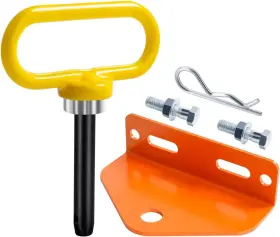 E-mhp-1 Branded E-mhp-1/2yo Universal Heavy Duty Zero Turn Mower Trailer Hitch And Strong Yellow Orange