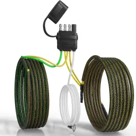 Ov-yh-1457 Branded 4 Pin 5 Wire Trailer Wiring Harness 22ft For Rewiring Both-side