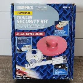 3050-116 Brinks Towing Universal Trailer Security Kit Nos Open Box Vtg 2006
