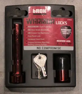57633 Brok Warrior Locks Receiver Lock Dogbone Class Iii/iv Fits 2 Inch