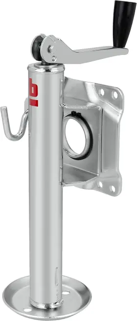 15936 Brok Products Side Top Wind Trailer Jack Footplate 1000 Lb Silver