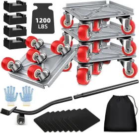 Ab259806 Btec Furniture Dolly Sliders Movers With 5 Wheels Appliance