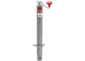 155033 Bulldog Round Trailer Jack A-frame 2k Topwind Bolt-on 15 Inch Travel Gray