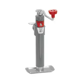 178101 Bulldog Round Trailer Jack 5 000 Lb Weld-on Topwind Side Mount 10 Inch Travel