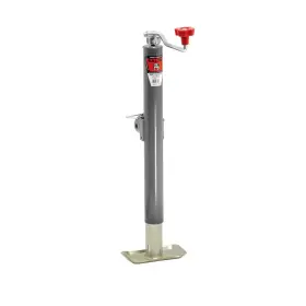 178151 Bulldog Round Trailer Jack 5 000 Lb Weld-on Topwind Side Mount 15 Inch Travel
