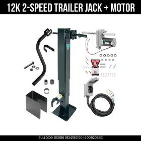 183816 Bulldog 12000lb 2-speed Trailer Jack Planetary Gearbox Spring Return