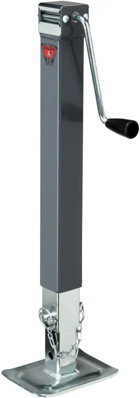 1907540176 Bulldog Gray 15 Inch Sidewind Travel Direct Weld Drop Leg Trailer Jack