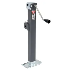 195362 Bulldog Square Trailer Jack 5 000 Lb Sidewind Weld-on Side 15 Inch Travel