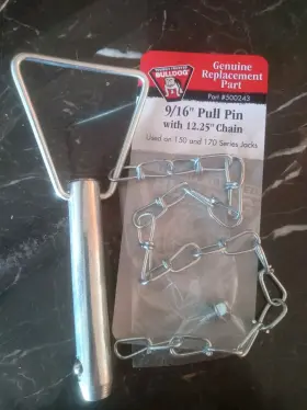 500243 Bulldog P/n 9/16 Pull Pin With 12.25 Inch Chain Use On 150 And 170 Series Jack