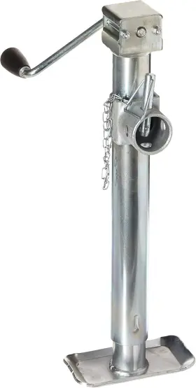 88154093826 Bulldog 178110 Zinc 15 Inch Sidewind Travel Plated Round Trailer Jack 5000 Lbs. Cap