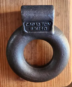 B15140 Buyers Products Plain 10-ton Forged Steel Lunette Ring With 3 Inch I.d