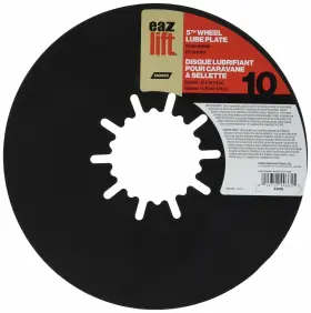 44665 Camco Rv High Density Wear Resistant Plastic 5th Wheel Lube Plate 10 In Dia