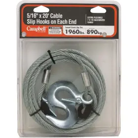 5977920 Campbell 5/16 Inch X 20 Ft. 1960 Lb. Tow Cable