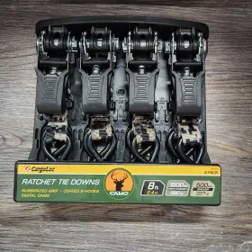 32582 Cargoloc Ratchet Tie Downs 4 Pc. 8ft X 1500 Lbs - S Digital Camo