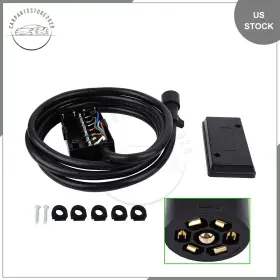 Cp160re731t65 Carpartsstore 7 Way Rv Cable With Conjunction Wire Box For Trailer Cord Pre-wired Harness 12ft