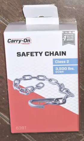 639t Carry On Carry-on Trailer Class 2 Safety Chain For 3500 Lbs. Gvwr #639t