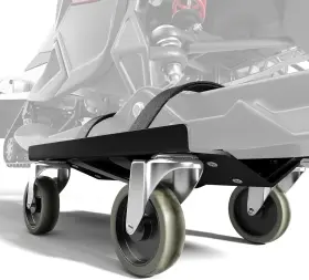 Snowmobile-04 Chievbit Snowmobile Dolly Sets Heavy Duty V-slide With 3 Inch Pp/tpr Swivel Casters Black