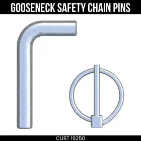 60617 Curt 19250 Replacement Gooseneck Safety Chain Anchor Pins Fits