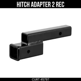 45797 Curt Trailer Hitch Adapter 2 Inch Receiver Drop Or Rise 7500 Pounds