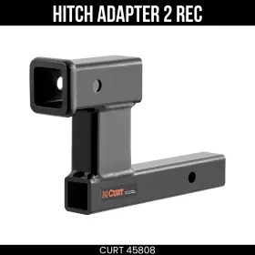 45808 Curt Trailer Hitch Adapter 2 Inch Receiver 6 Drop Or Rise 7500 Pounds