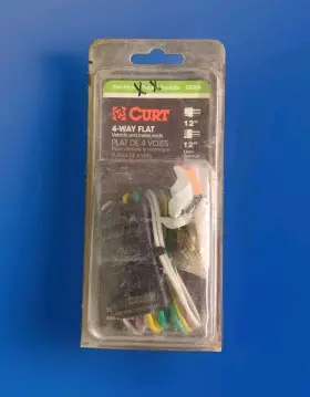 58304 Curt 4-way Flat Wiring Harness 12-inch Lead Upc 612314003044