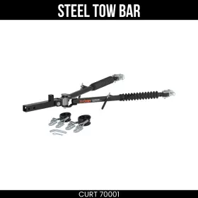 70001 Curt Rambler Rv Tow Bar Flat Towing Trailer 7500 Pounds 2 Inch Shank Steel