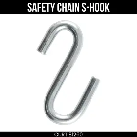 81260 Curt 3/8 Inch Certified Trailer Safety Chain S-hook 2 000 Lbs