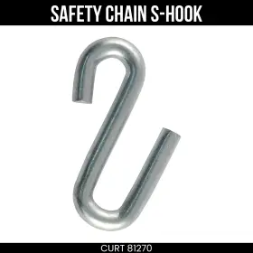 81270 Curt 7/16 Inch Certified Trailer Safety Chain S-hook 5 000 Lbs
