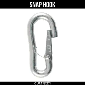 81271 Curt Snap Hook Trailer Safety Chain Carabiner Clip 7/16 Inch Diameter 5 000 Lbs