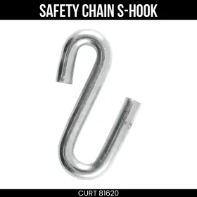 81620 Curt 17/32 Inch Certified Trailer Safety Chain S-hook 7 600 Lbs