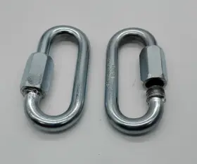82931 Curt 7/16 Inch Threaded Quick Link Trailer Safety Chain Hook Carabiner 2 Pack