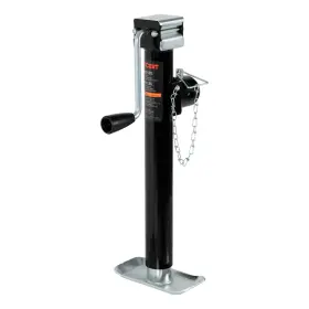 25005 Curt Manufacturing Pipe-mount Swivel Trailer Jack With Side Handle 5k Lbs 15 Inch Travel